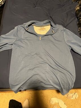 Men's Light Blue Quarter-Zip Sweater